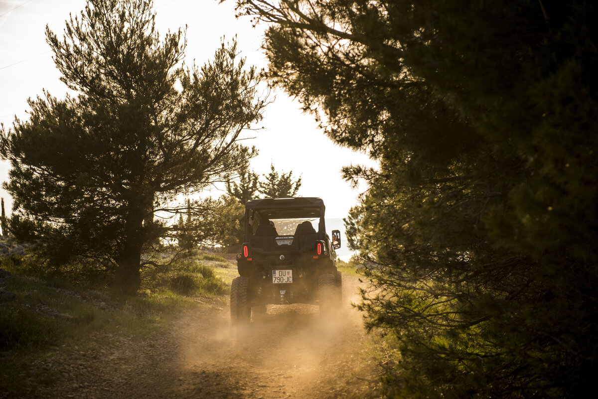 A person driving buggy vehicle on off-road section in Dubrovnik